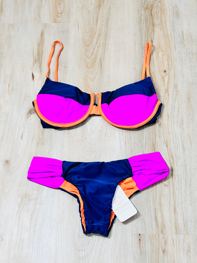 Wired Top with Thong Bikini Bottom