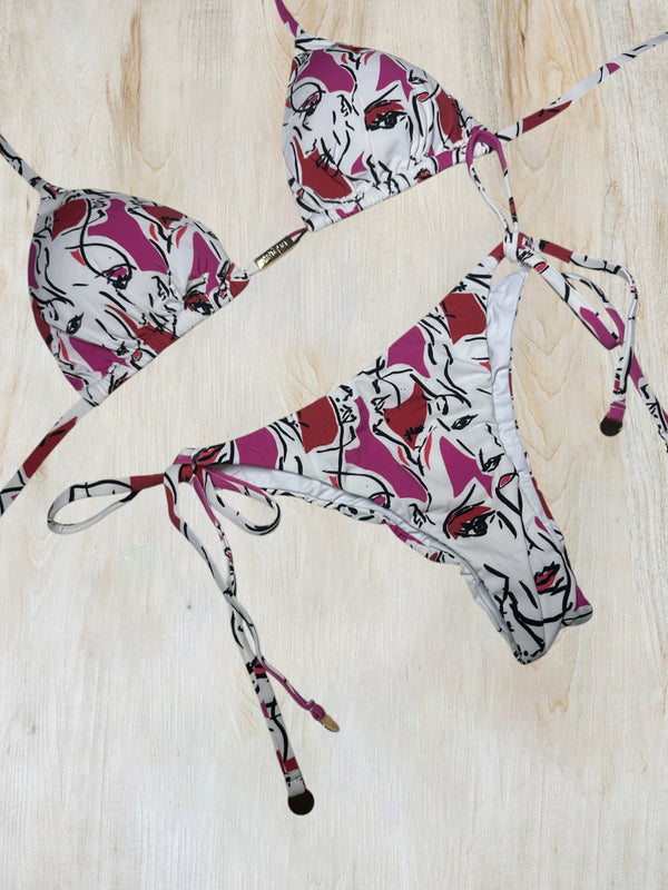 Abstract Faces Bikini Set 01