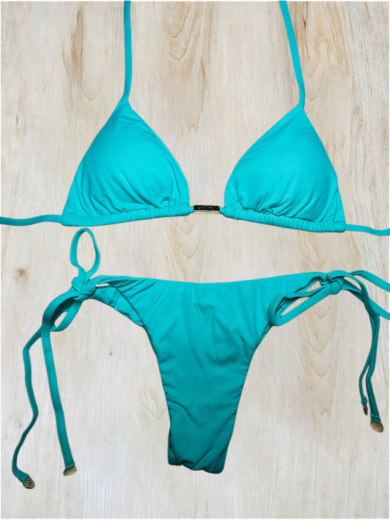 Aqua Paradise Tie-Strap Bikini Set