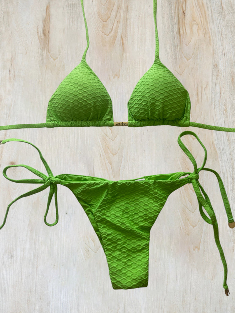 Lime Bliss Textured Bikini Set 