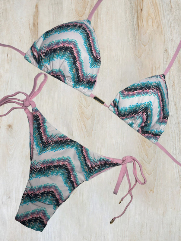 Ocean Wave Chevron Bikini Set 01