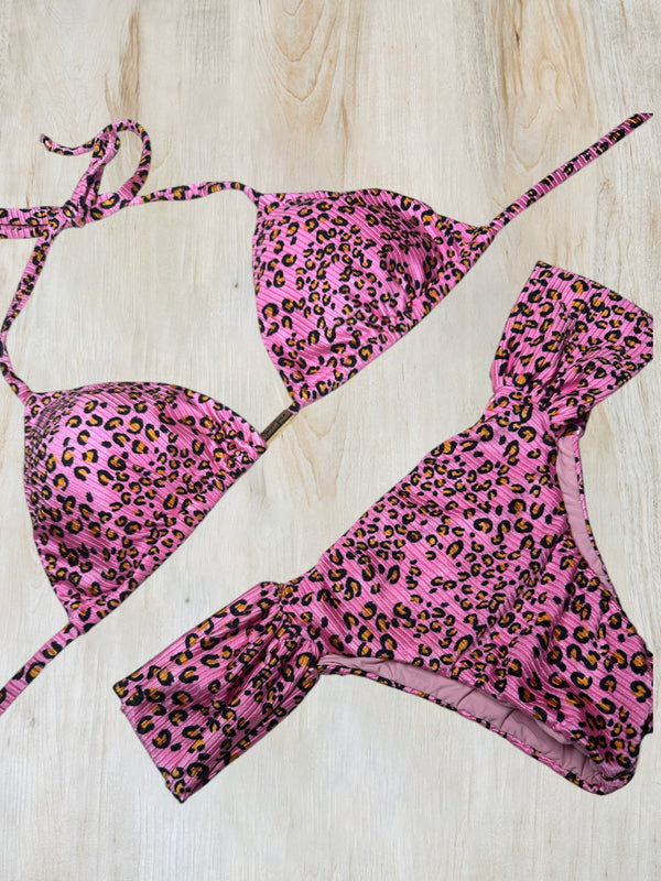 Pink Wild Leopard Bikini Set 01