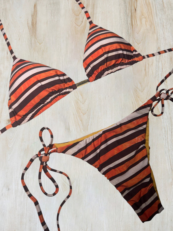 Sunset Stripes Bikini Set 01