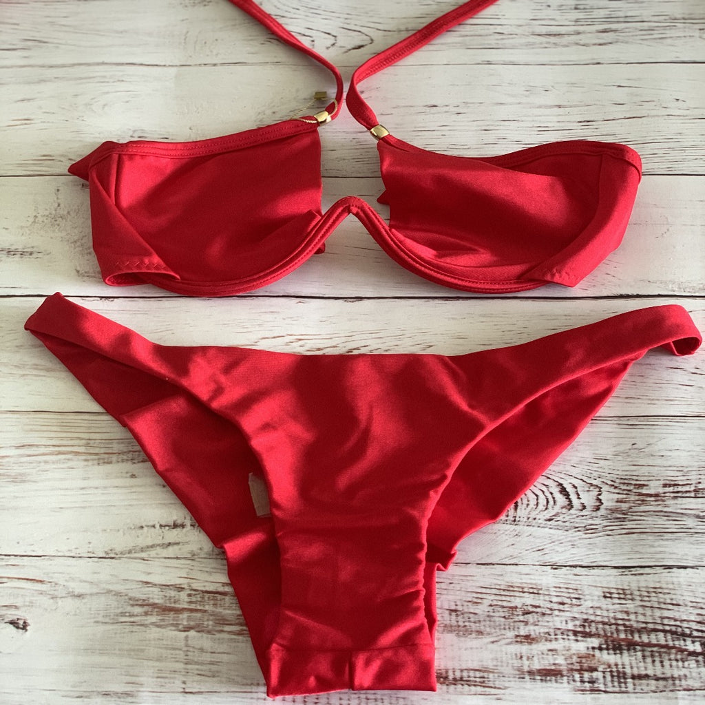 Red Underwire Bikini Set 